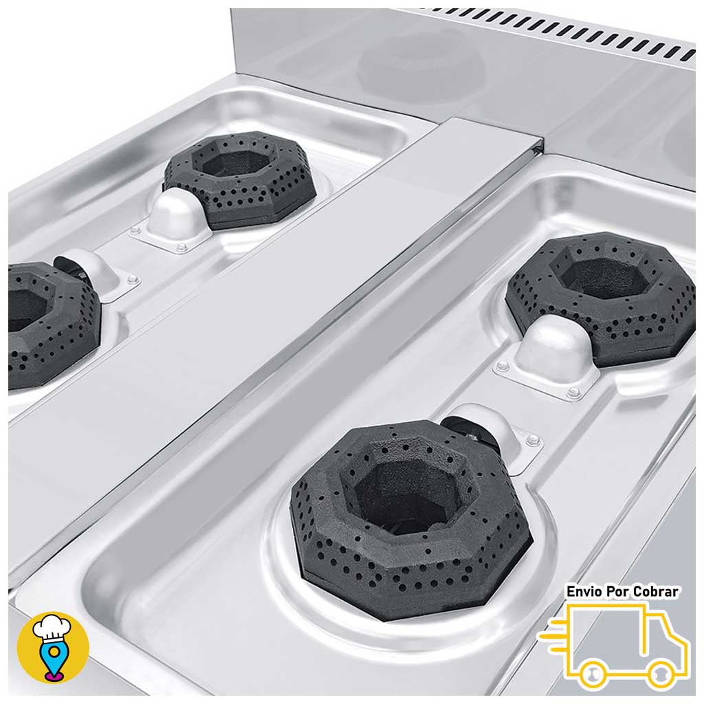 Estufa 4 Parrillas y Horno CORIAT - EC-4-HM MASTER-Estufas con Horno-CORIAT-ElLugarDelChef.com