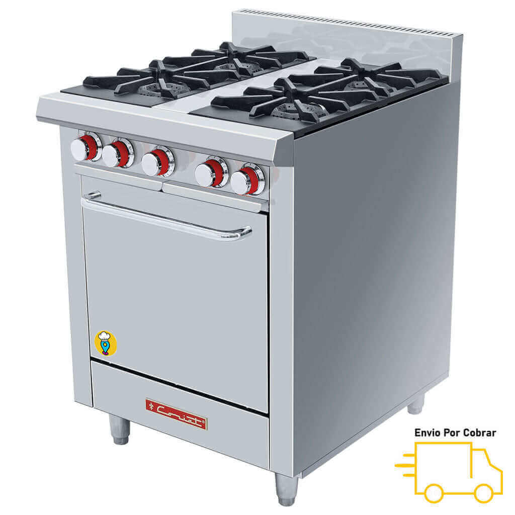 Estufa 4 Parrillas y Horno CORIAT - EC-4-HM MASTER-Estufas con Horno-CORIAT-ElLugarDelChef.com