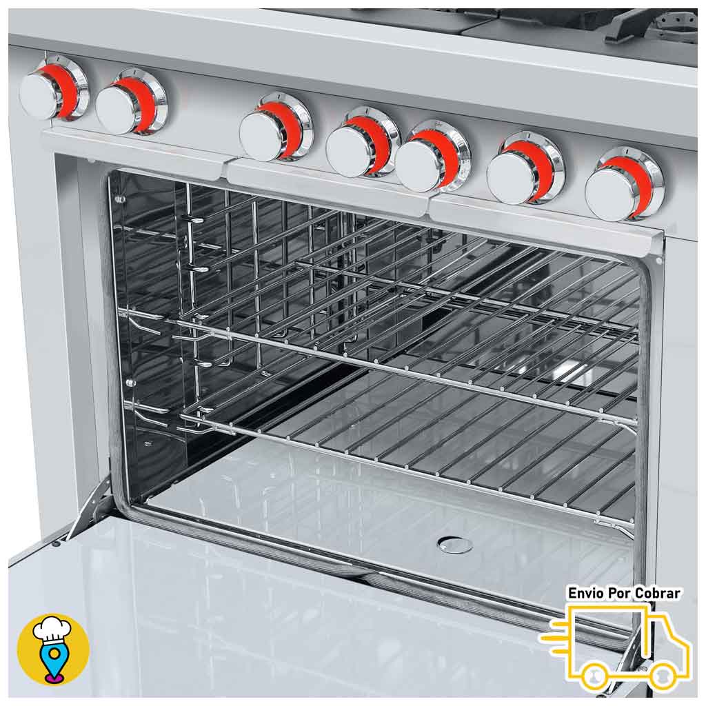 Estufa 6 Parrillas, Plancha, Gratinador y Horno CORIAT - EC-6-H-GRILL MASTER-Estufas Múltiples-CORIAT-ElLugarDelChef.com