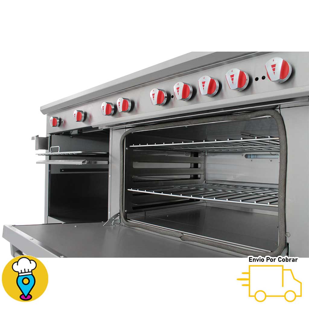 Estufa 6 Parrillas, Plancha y Horno DRAGO - CG-61PD-Estufas Múltiples-DRAGO-ElLugarDelChef.com