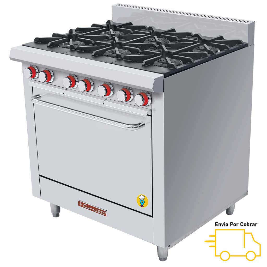 Estufa Coriat 6 Quemadores con Horno - EC-6-HG MASTER-Estufas con Horno-CORIAT-ElLugarDelChef.com