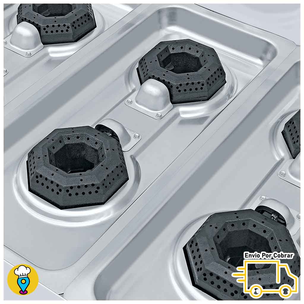 Estufa Coriat 6 Quemadores con Horno - EC-6-HG MASTER-Estufas con Horno-CORIAT-ElLugarDelChef.com