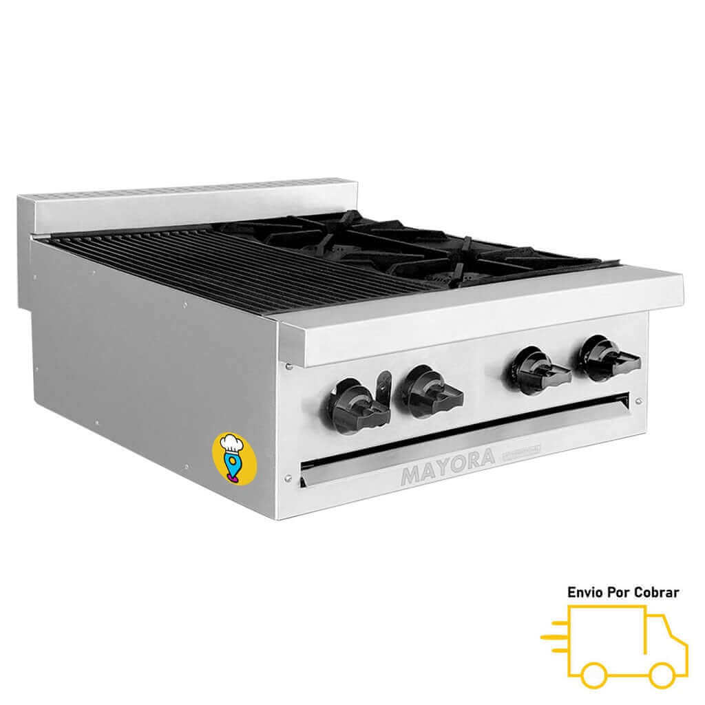 Estufa de Mútlipe de Mesa MAYORA - EM2/1A+1Q-Estufas Múltiples de Mesa-INTERNATIONAL-ElLugarDelChef.com