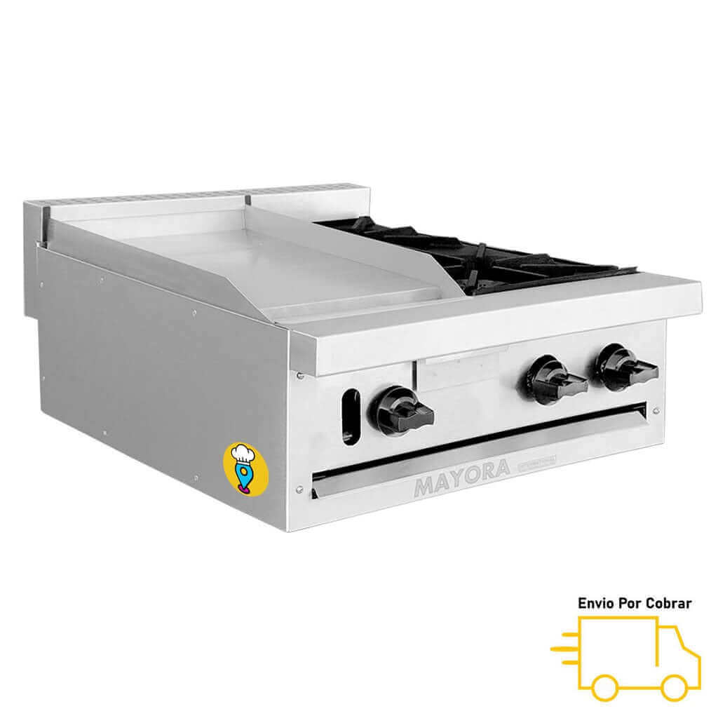 Estufa de Mútlipe de Mesa MAYORA - EM2/1P+1Q-Estufas Múltiples de Mesa-INTERNATIONAL-ElLugarDelChef.com