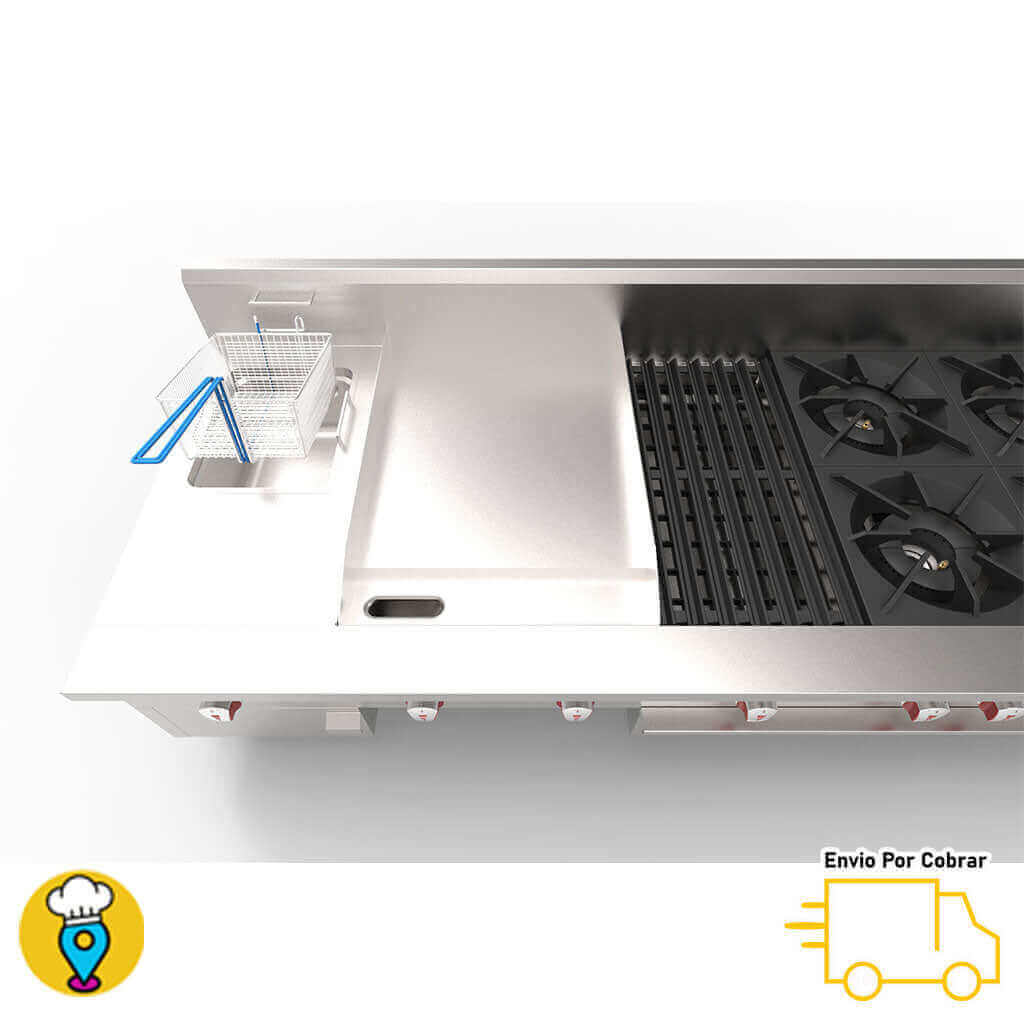 Estufa Múltiple de Mesa 4 Parrillas, Freidor, Plancha, Asador y Gratinador DRAGO - UNIVERSAL MD-Estufas Múltiples de Mesa-DRAGO-ElLugarDelChef.com