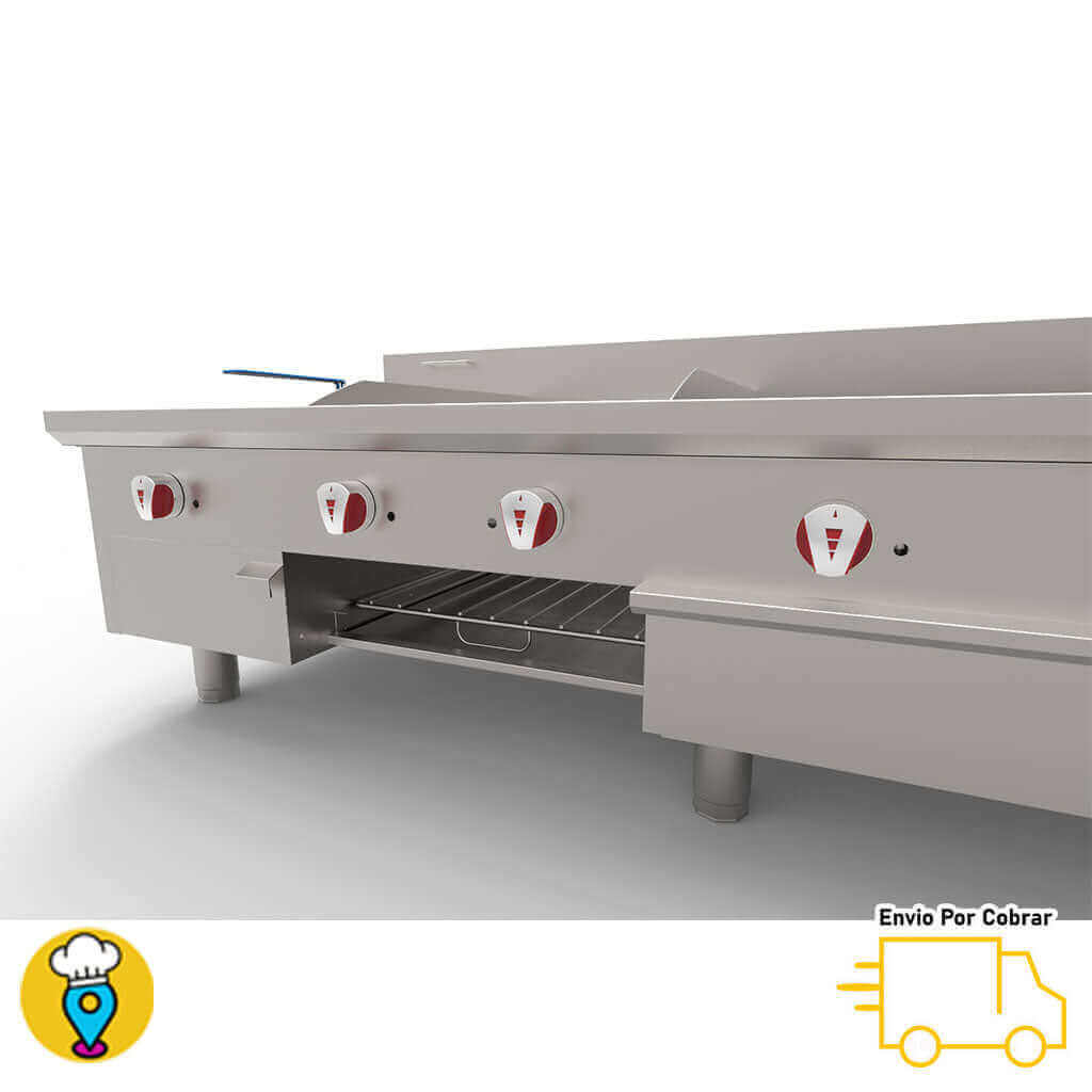 Estufa industrial de mesa Drago UDM con plancha y asador integrados
