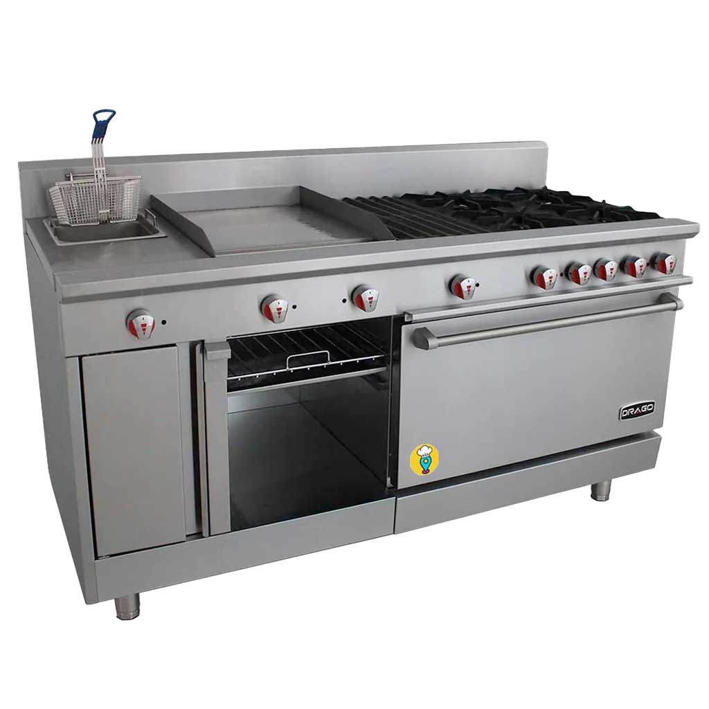 Estufa MĂșltiple Drago - Universal: La SoluciĂłn Integral para Tu Cocina-Estufas MĂșltiples-DRAGO-ElLugarDelChef.com