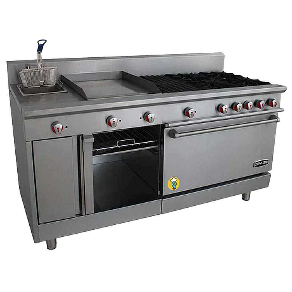 Estufa Universal para Restaurante Marca Drago Modelo UNIVFG/S-PD: Multifuncionalidad a su alcance-Estufas MĂșltiples-DRAGO-ElLugarDelChef.com