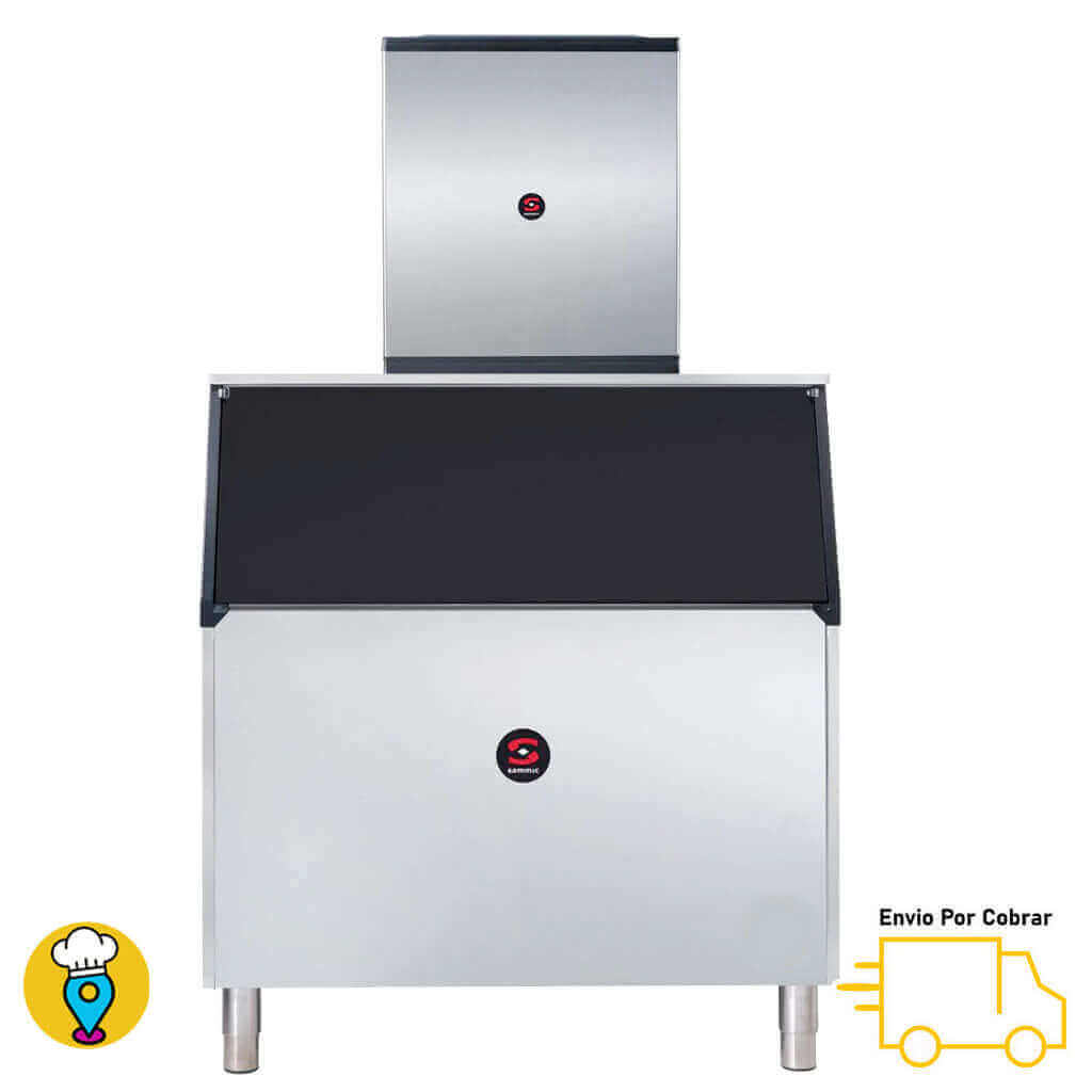 Fábrica de Hielo 317kg/24hrs + Depósito 340Kg SAMMIC - FD315A+BFD340FD-Fábricas de Hielo en Cubo-SAMMIC-ElLugarDelChef.com
