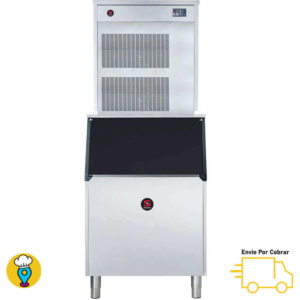 Fábrica de Hielo Frappé 390Kgs/24Hrs + Depósito de 230Kgs SAMMIC - GG400A + BFD210-Fábricas de Hielo Frappé-SAMMIC-ElLugarDelChef.com