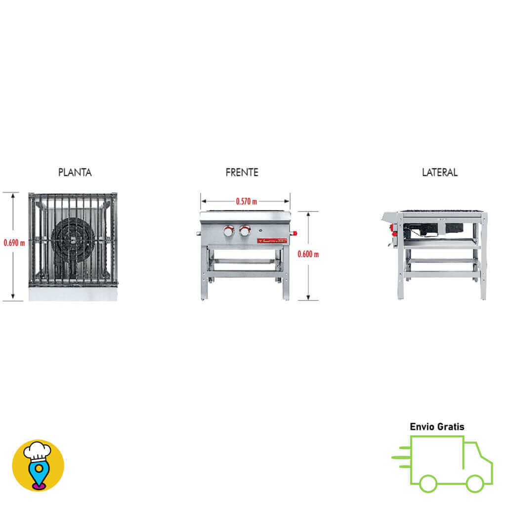Fogón/Estufón 1 Sección CORIAT - EC-1T MASTER-Fogones-CORIAT-ElLugarDelChef.com