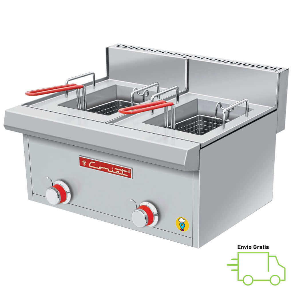 Freidora Doble a Gas CORIAT - FC-10D PETIT-Freidoras-CORIAT-ElLugarDelChef.com