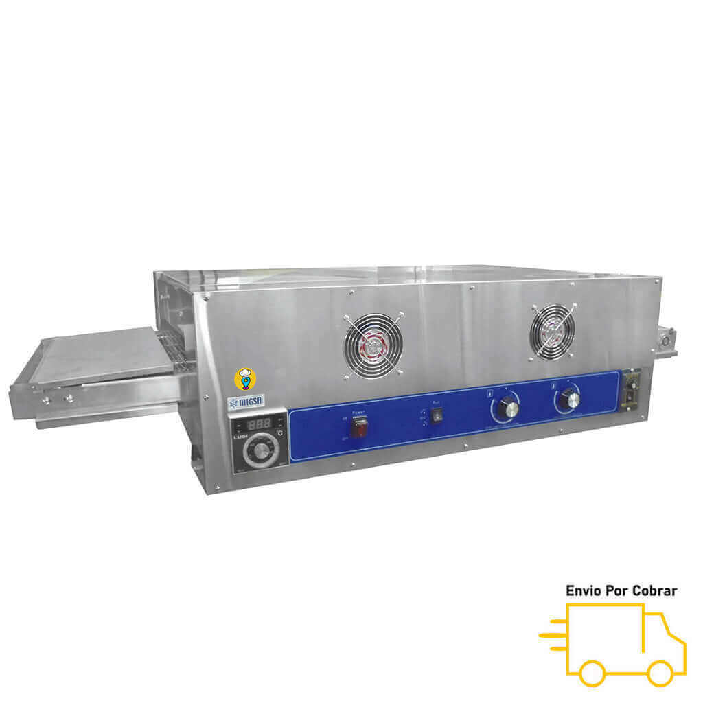 Horno Eléctrico de Banda con Entrada de 36cms MIGSA - HEP-12-Hornos para Pizzas-MIGSA-ElLugarDelChef.com