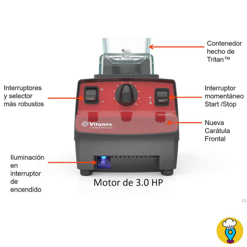 Licuadora Comercial Vitamix Vita-Prep 3: Potencia y Versatilidad en tu Cocina-Licuadoras Comerciales-VITAMIX-ElLugarDelChef.com