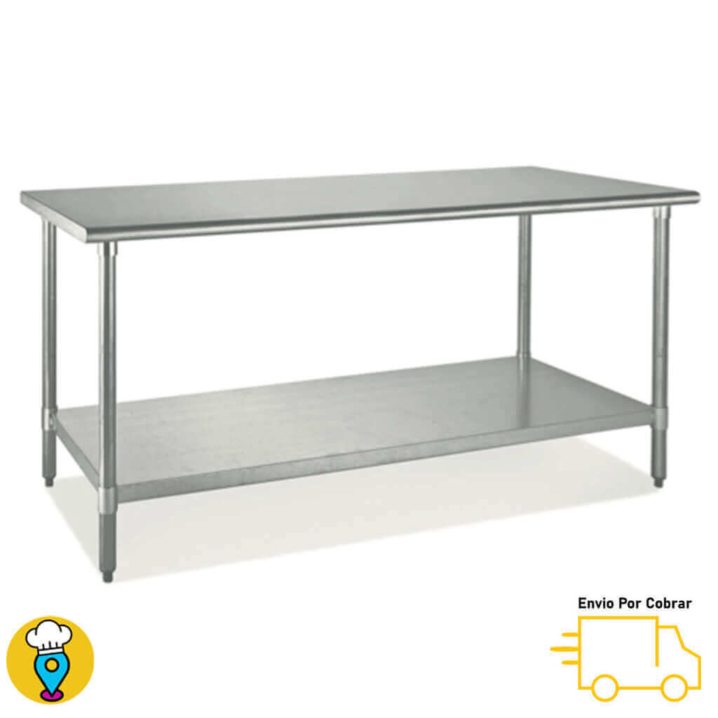 Mesa en Acero Inoxidable 150cms KING - MTI-150-Mesas de Trabajo en Acero Inoxidable-KING-ElLugarDelChef.com