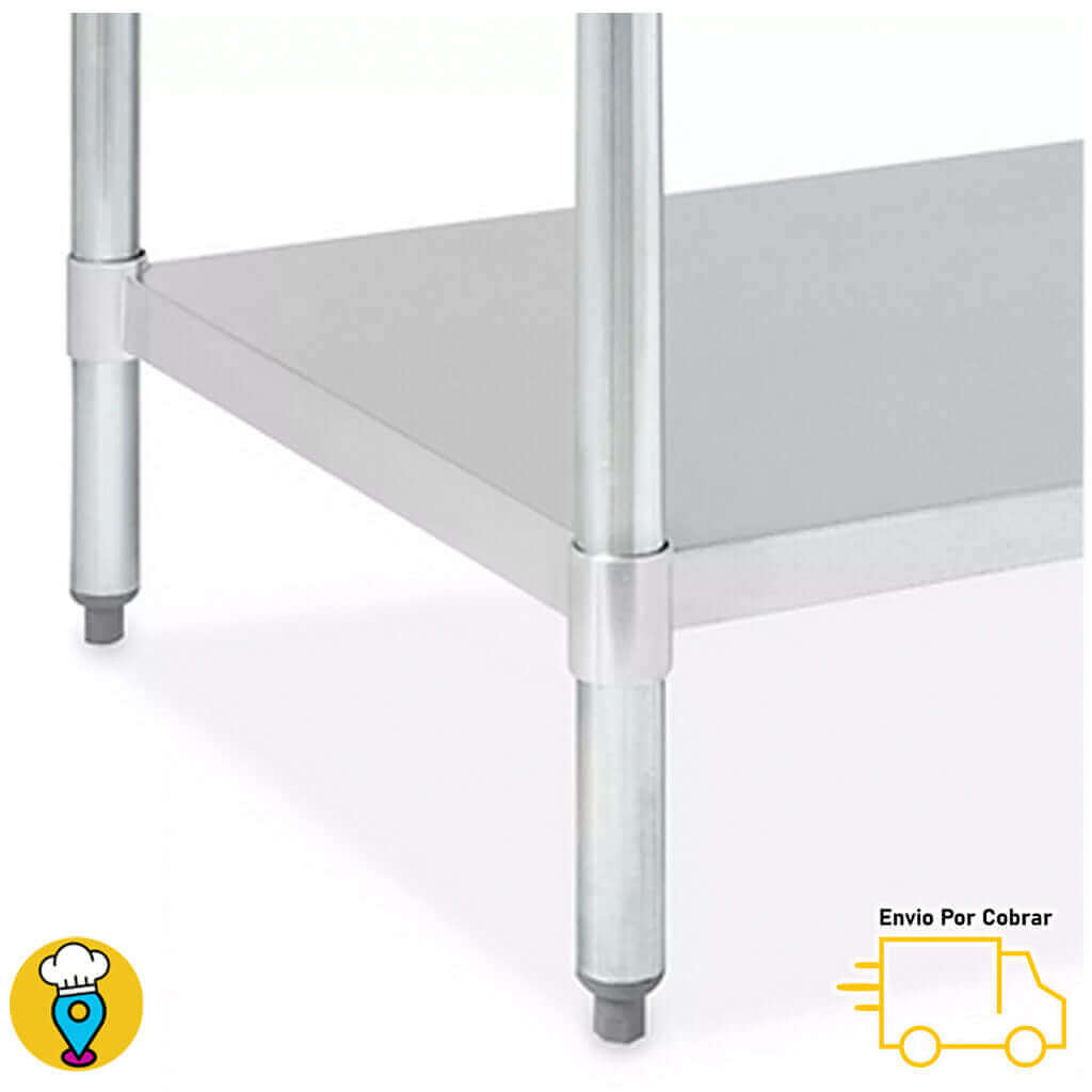 Mesa en Acero Inoxidable con LambrĂn 150cms KING - MTL-150-Mesas de Trabajo en Acero Inoxidable-KING-ElLugarDelChef.com