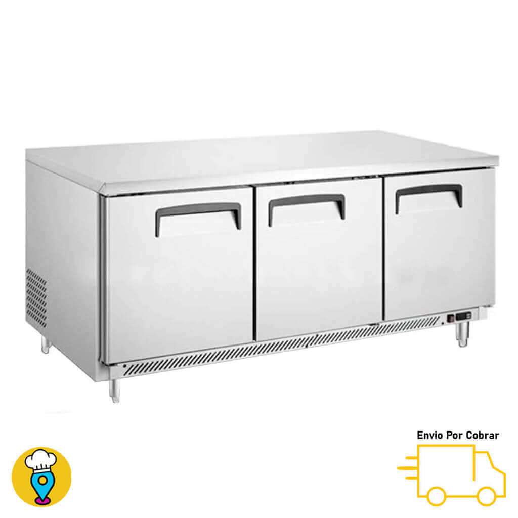 Mesa Fría Congelada 3 Puertas MIGSA -UC-72F-3-Mesas de Trabajo Congeladas-MIGSA-ElLugarDelChef.com