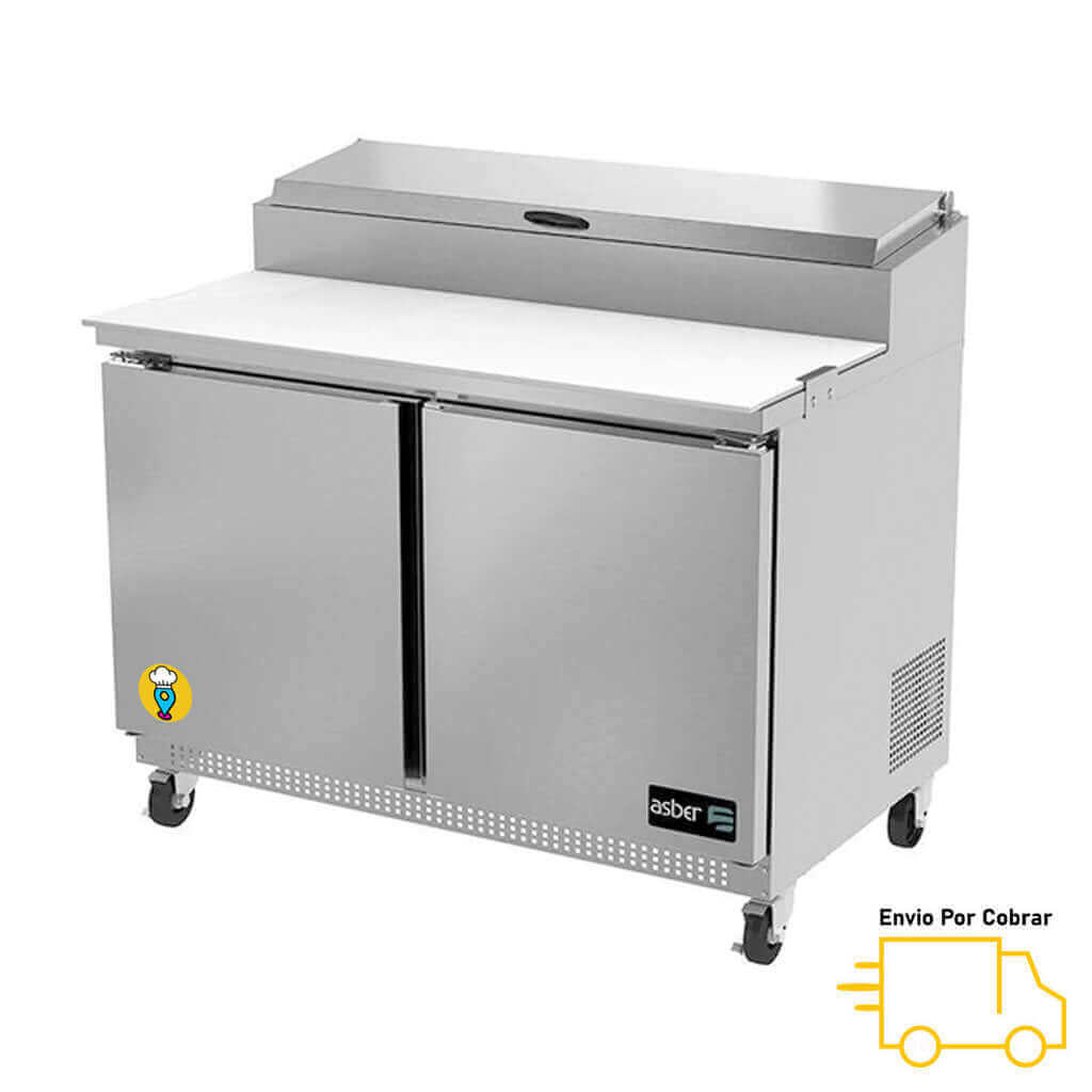 Mesa Fría para Pizzas Asber - APTP-48HC-Mesas Frías para Pizzas-ASBER-ElLugarDelChef.com