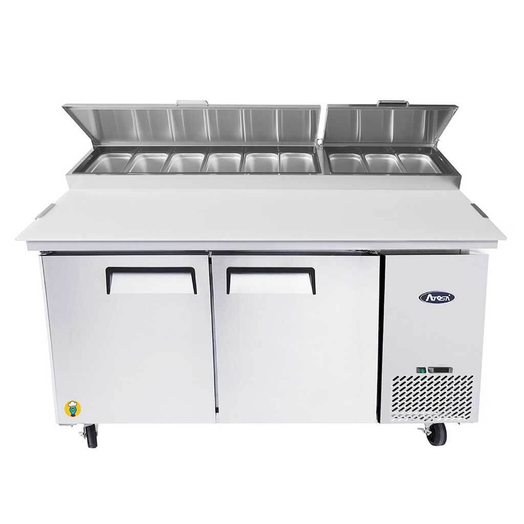 Mesa Refrigerada para Pizzas Atosa MPF8202GR - Conservación y Preparación de Pizzas con Eficiencia-Mesas Frías para Pizzas-ATOSA-ElLugarDelChef.com