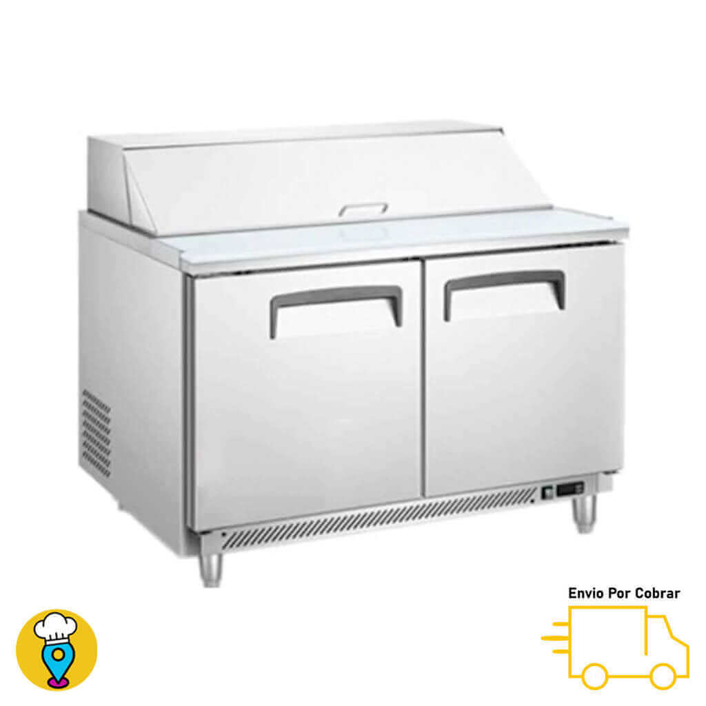 Mesa Refrigerada para Sandwiches & Ensaladas 2 Puertas MIGSA - SCL-2-Mesas Frías para Ensaladas & Sandwiches-MIGSA-ElLugarDelChef.com