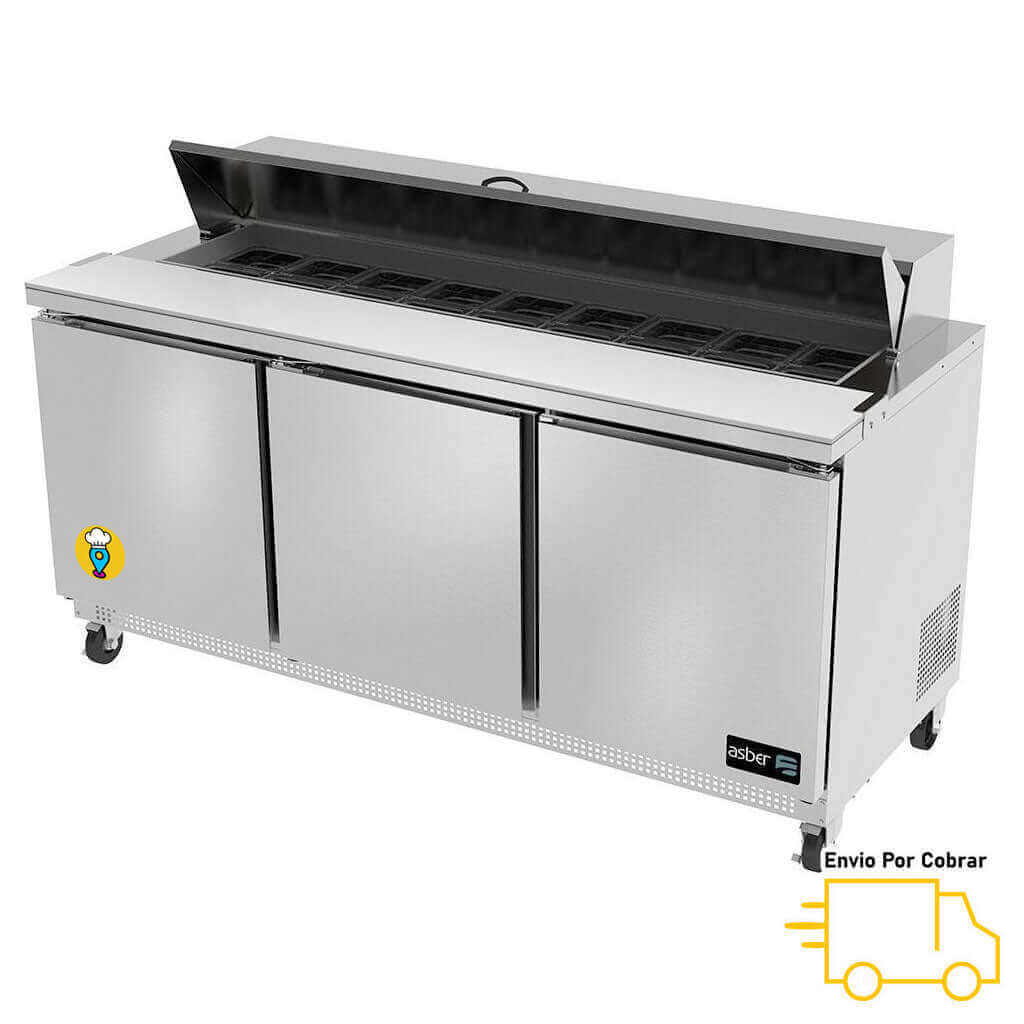 Mesa Refrigerada para Sandwiches & Ensaladas ASBER - APTS-72-18HC-Mesas Frías para Ensaladas & Sandwiches-ASBER-ElLugarDelChef.com