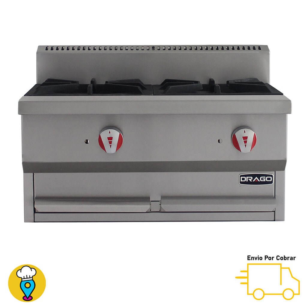 Parrilla 2 Quemadores DRAGO - CG-20 SLIM-Parrillas a Gas-DRAGO-ElLugarDelChef.com