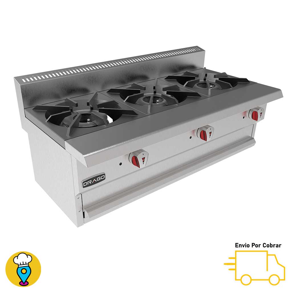 Parrilla 3 Quemadores DRAGO - CG-30 SLIM-Parrillas a Gas-DRAGO-ElLugarDelChef.com