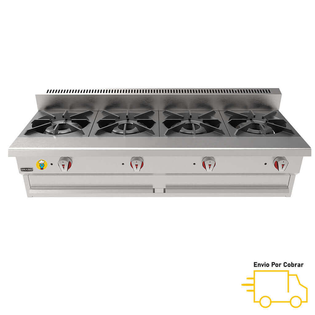 Parrilla 4 Quemadores DRAGO - CG-40 SLIM-Parrillas a Gas-DRAGO-ElLugarDelChef.com