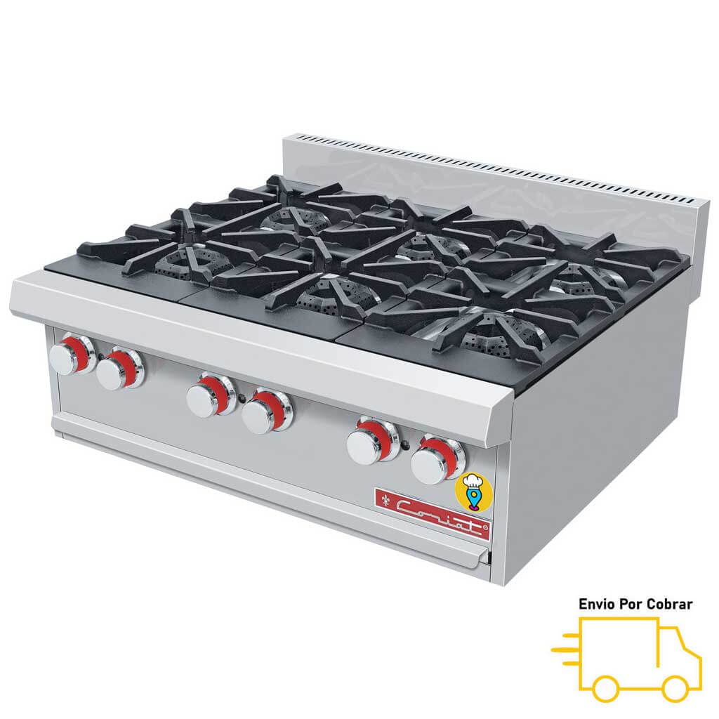 Parrilla 6 Quemadores CORIAT - PCV-6 MASTER-Parrillas a Gas-CORIAT-ElLugarDelChef.com