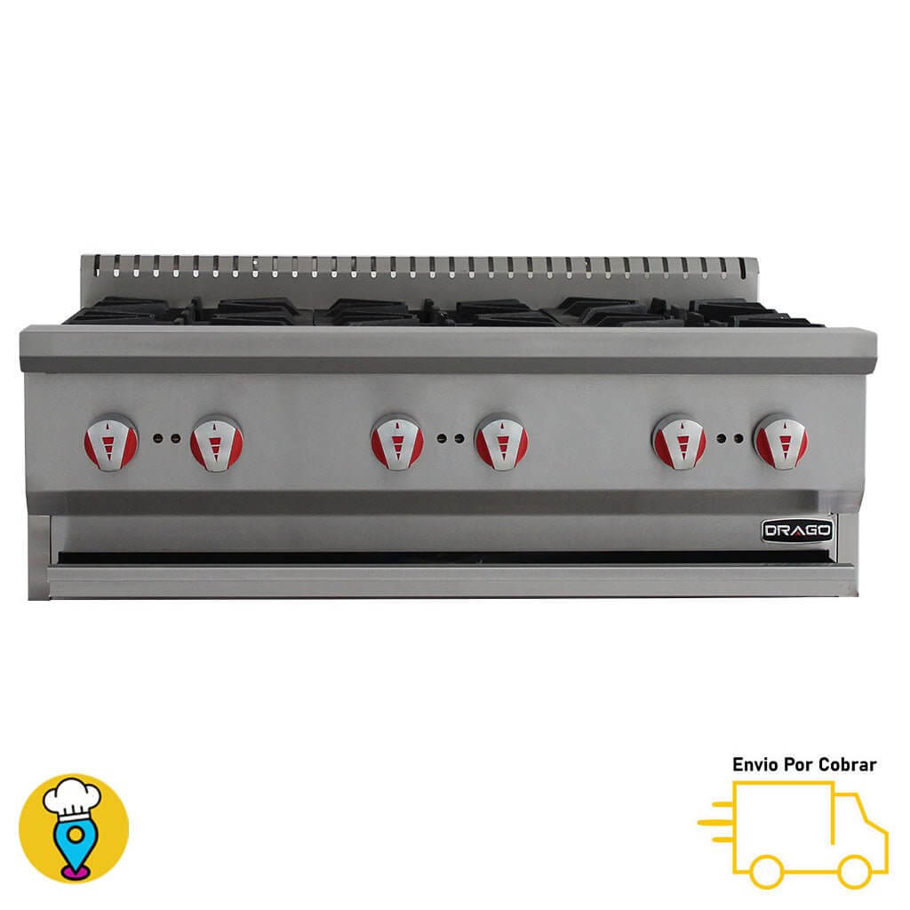Parrilla 6 Quemadores DRAGO - CG-60-Parrillas a Gas-DRAGO-ElLugarDelChef.com