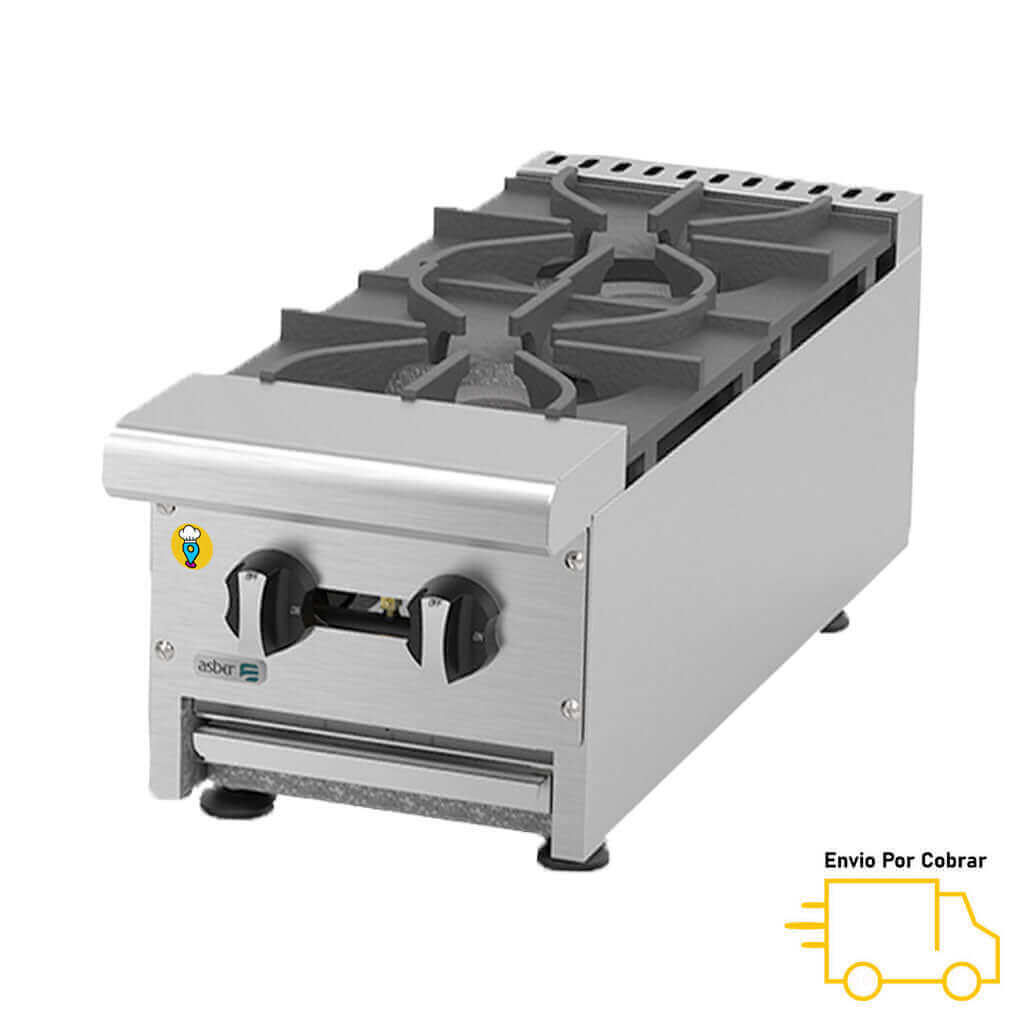 Parrilla a Gas 2 Fuegos Abiertos ASBER - AEHP-2-12-Parrillas a Gas-ASBER-ElLugarDelChef.com