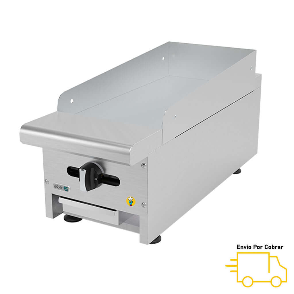 Plancha Lisa a Gas Placa de 5/8" ASBER - AEMG-12-Planchas-ASBER-ElLugarDelChef.com