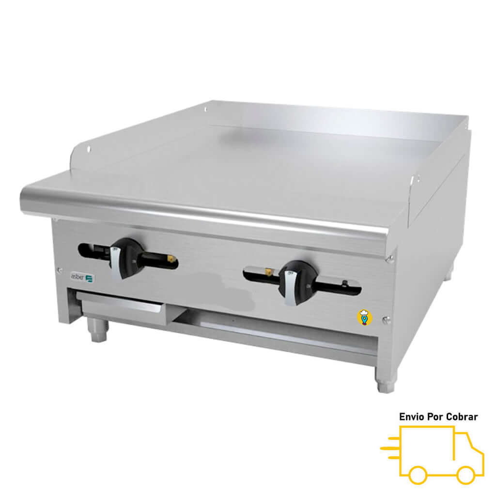 Plancha Lisa a Gas Placa de 5/8" ASBER - AEMG-24-Planchas-ASBER-ElLugarDelChef.com