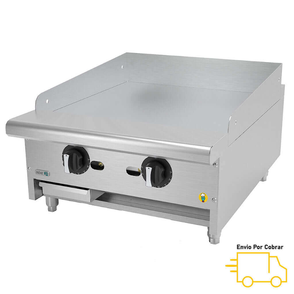 Plancha Lisa Termostática Placa de 3/4" ASBER - AETG-24-H-Planchas-ASBER-ElLugarDelChef.com