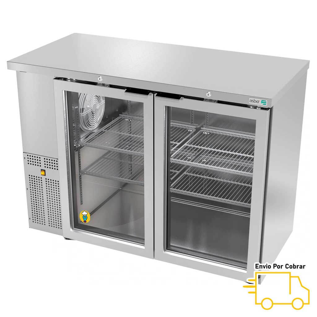 Refrigerador Contrabarra en Acero Inoxidable ASBER - ABBC-24-48SG HC-Refrigeradores Contrabarra-ASBER-ElLugarDelChef.com