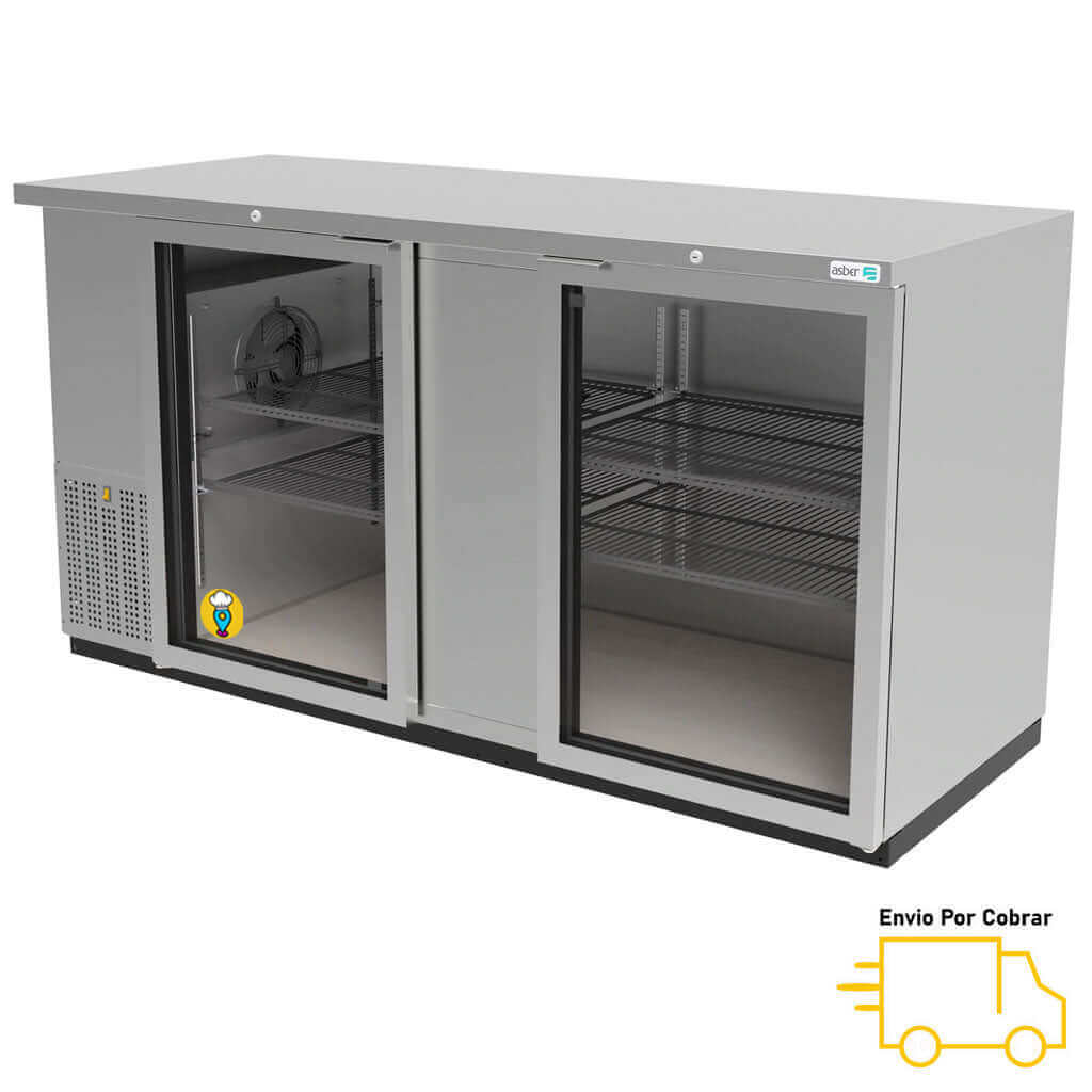 Refrigerador Contrabarra en Acero Inoxidable ASBER - ABBC-68SG HC-Refrigeradores Contrabarra-ASBER-ElLugarDelChef.com