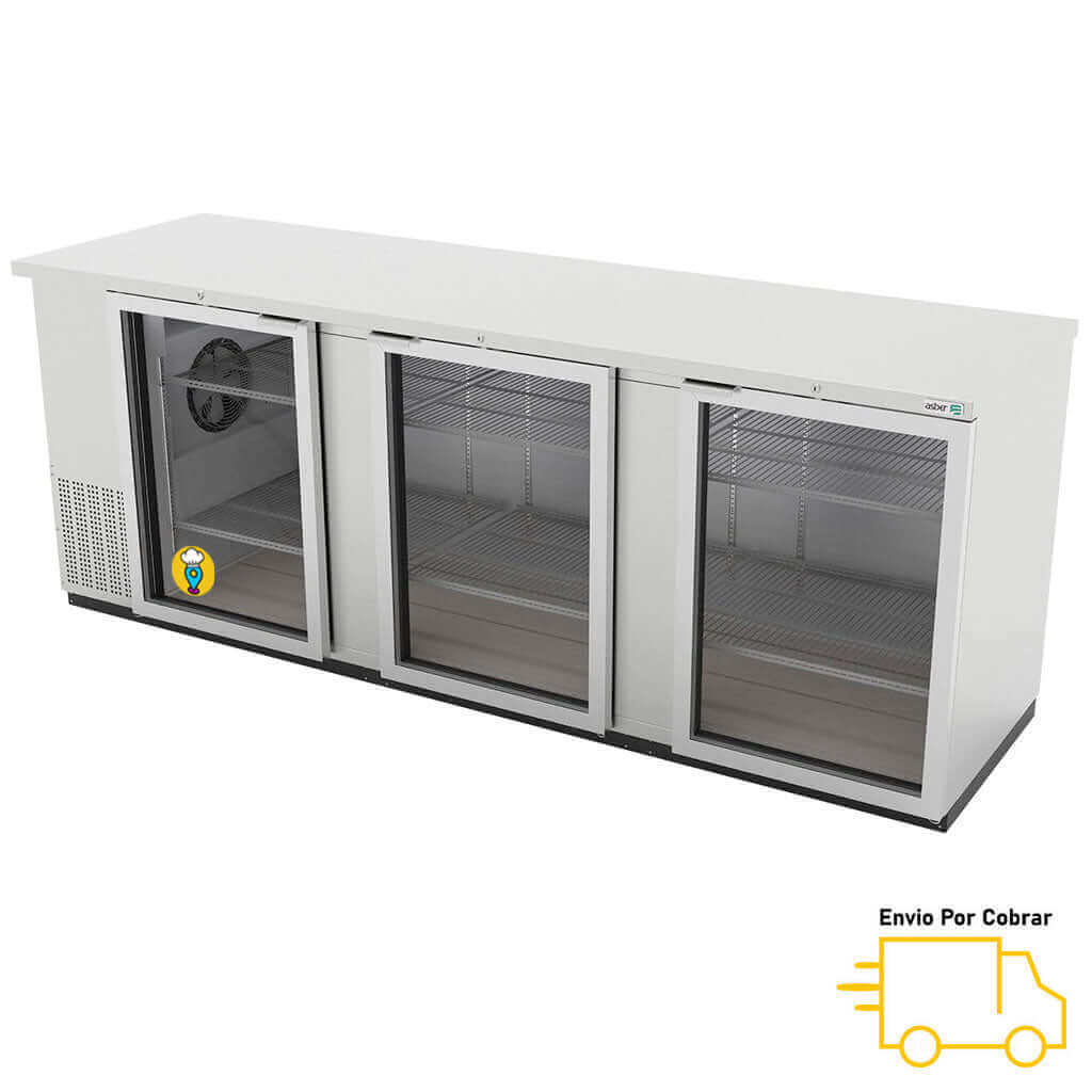 Refrigerador Contrabarra en Acero Inoxidable ASBER - ABBC-94SG HC-Refrigeradores Contrabarra-ASBER-ElLugarDelChef.com