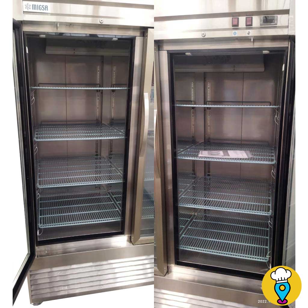 Refrigerador puerta de Cristal 47 pies Migsa - UR54C2G-Refrigeradores en Acero Inoxidable-MIGSA-ElLugarDelChef.com