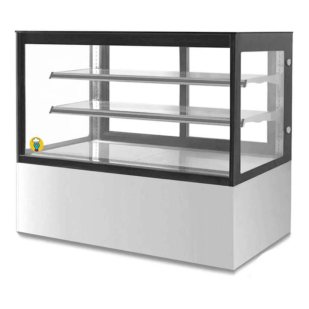 Tus Delicias a la Vista: Vitrina Exhibidora de Cristal Recto Marca Migsa Modelo GN-1800R2-Vitrinas Pasteleras Delux-MIGSA-ElLugarDelChef.com