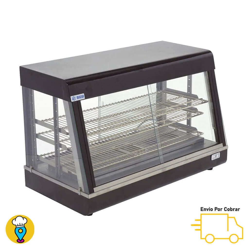 Vitrina Caliente Sobre Mostrador 90cms MIGSA - BN-900R-Exhibidores Calientes-MIGSA-ElLugarDelChef.com