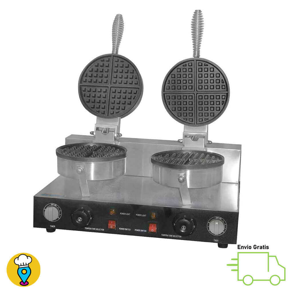 Wafflera Tipo Americana Doble MIGSA - UWB-2-Waffleras-MIGSA-ElLugarDelChef.com