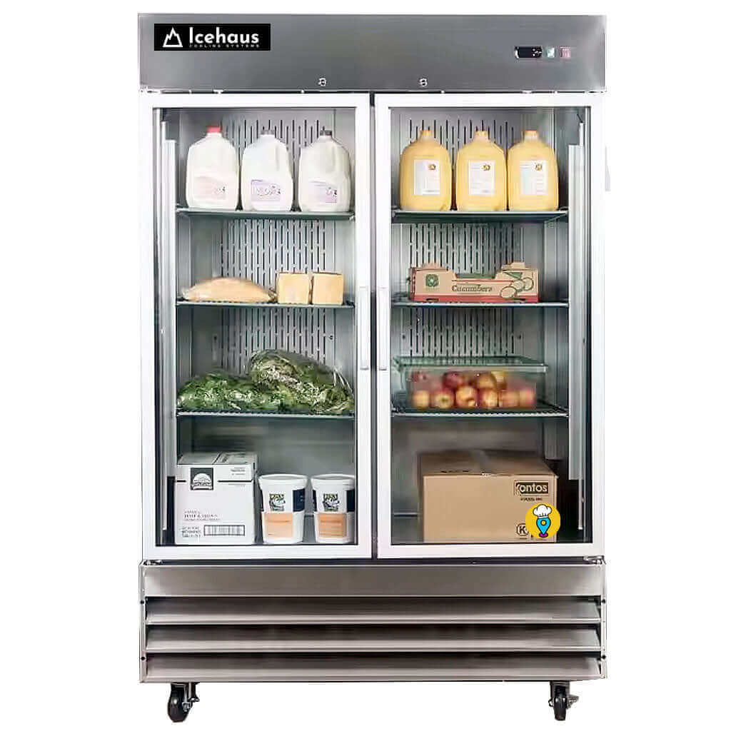 Congeladores verticales Icehaus con puertas de cristal industrial