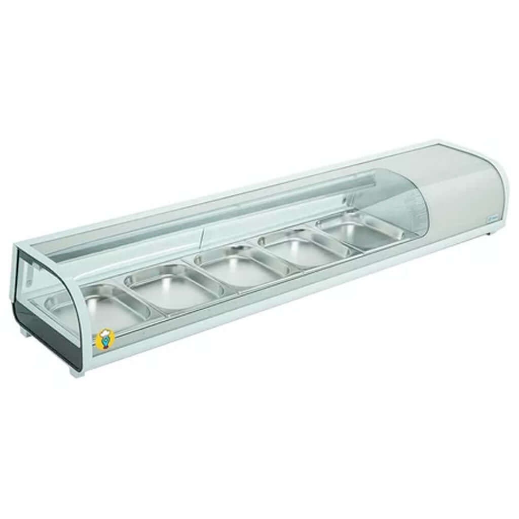 Vitrina refrigerada para sushi industrial para barra de restaurante