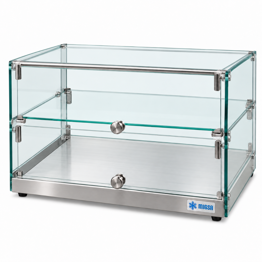 Vitrina neutra MIGSA RTZ-50L de cristal para exhibición de alimentos