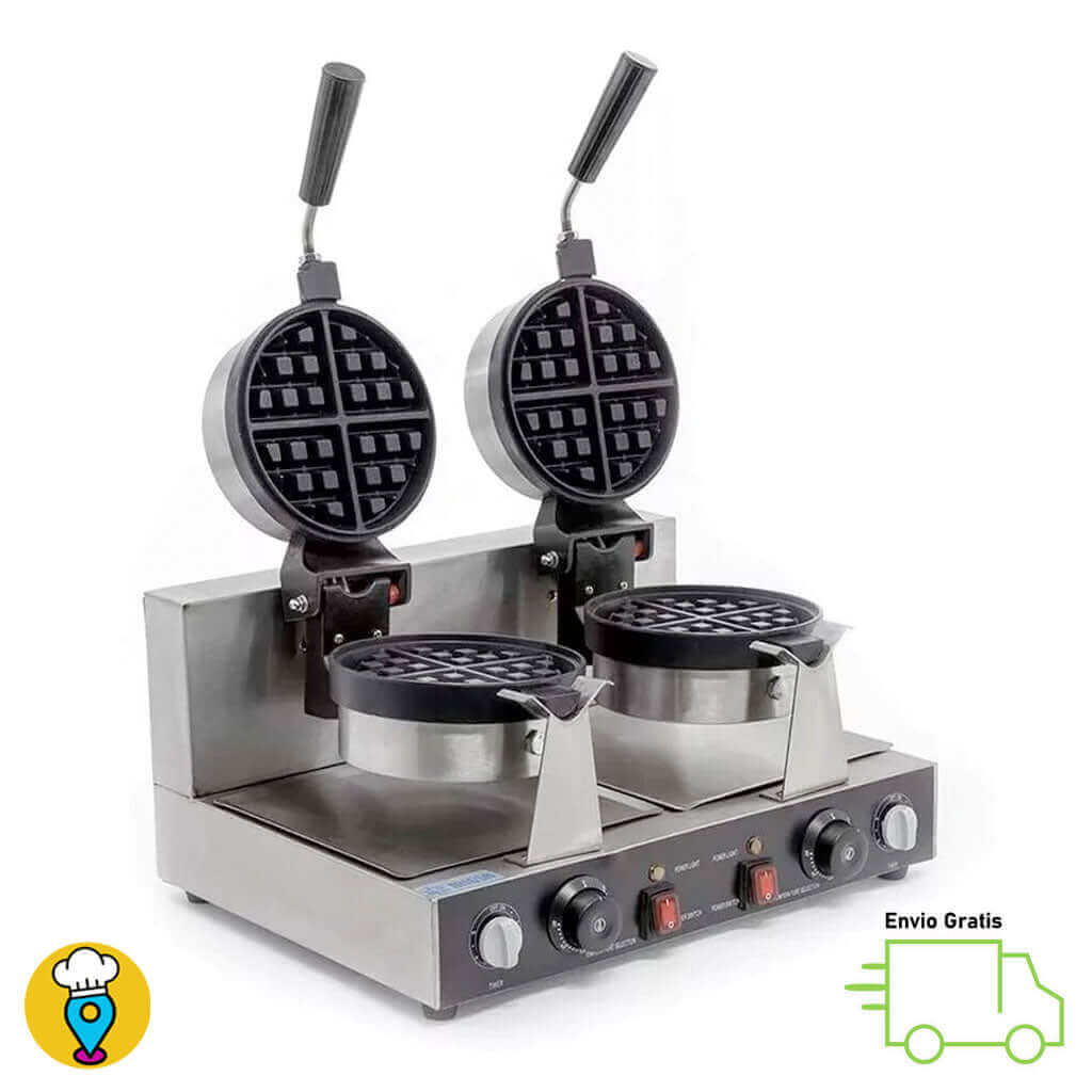 Waflera Migsa comercial para preparar waffles en cafeterías y restaurantes