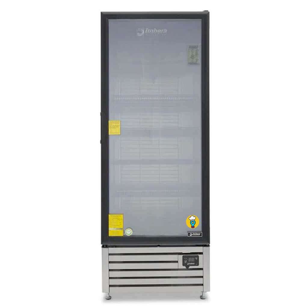 Congelador vertical con puerta de cristal industrial para restaurante