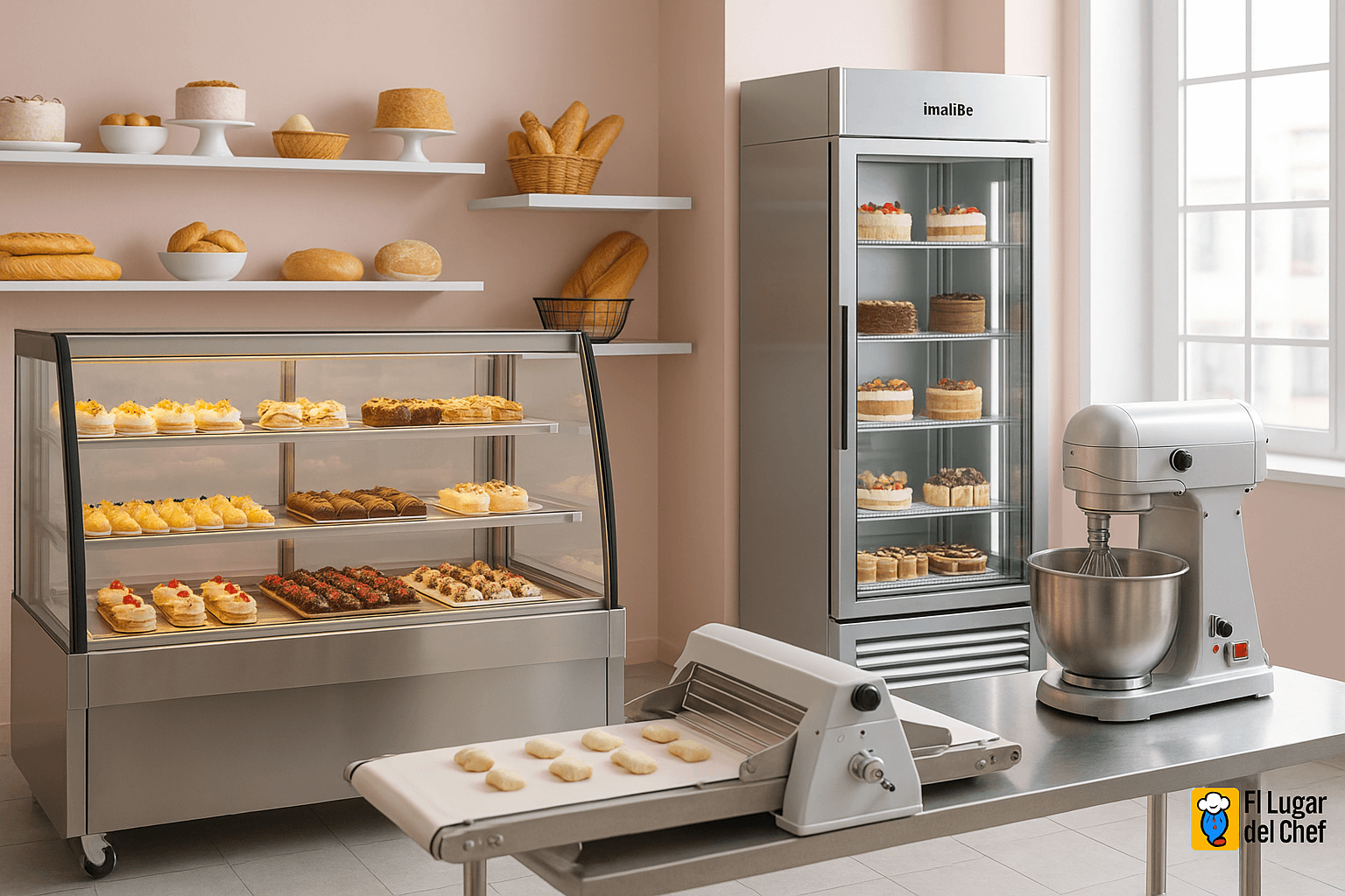 Pastelería profesional con equipos de refrigeración, laminadora y batidora industrial | El Lugar del Chef