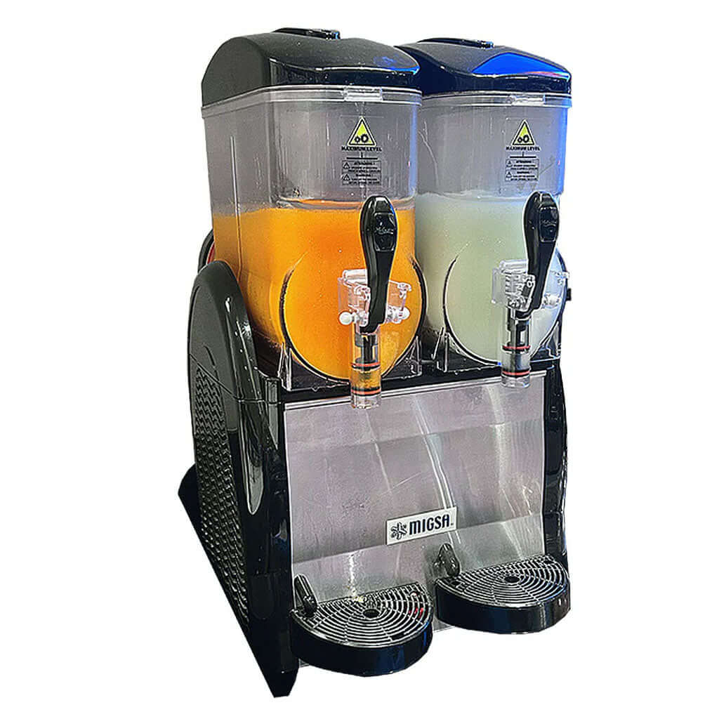 Granizadora Migsa para granitas y bebidas frozen con tazones de policarbonato y control digital