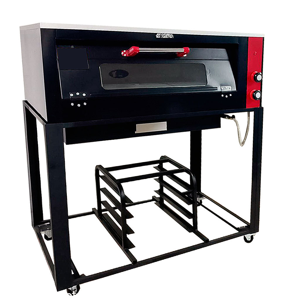 Horno a gas industrial con base para panadería y negocio de alimentos
