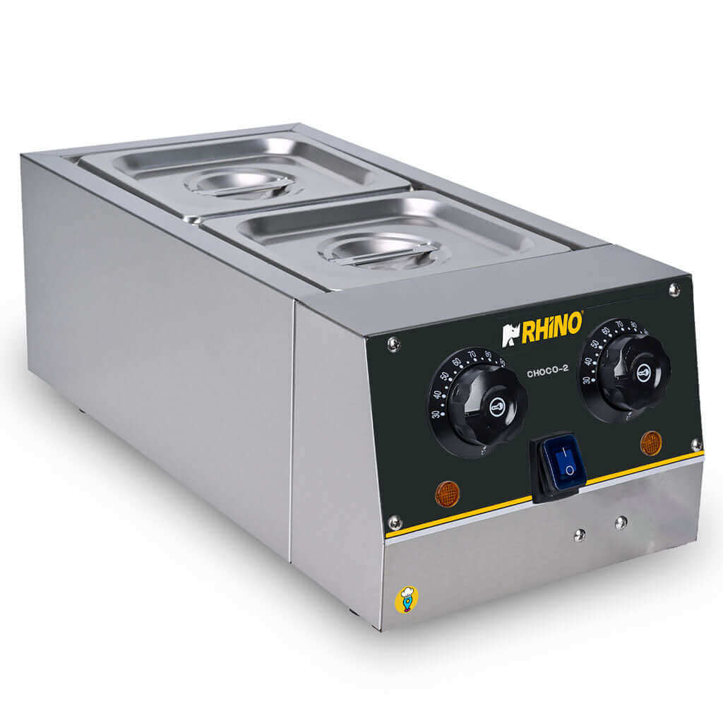 Fundidores Rhino para queso y chocolate en uso profesional